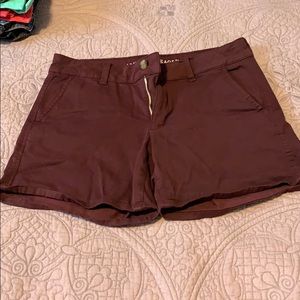 Burgundy shorts